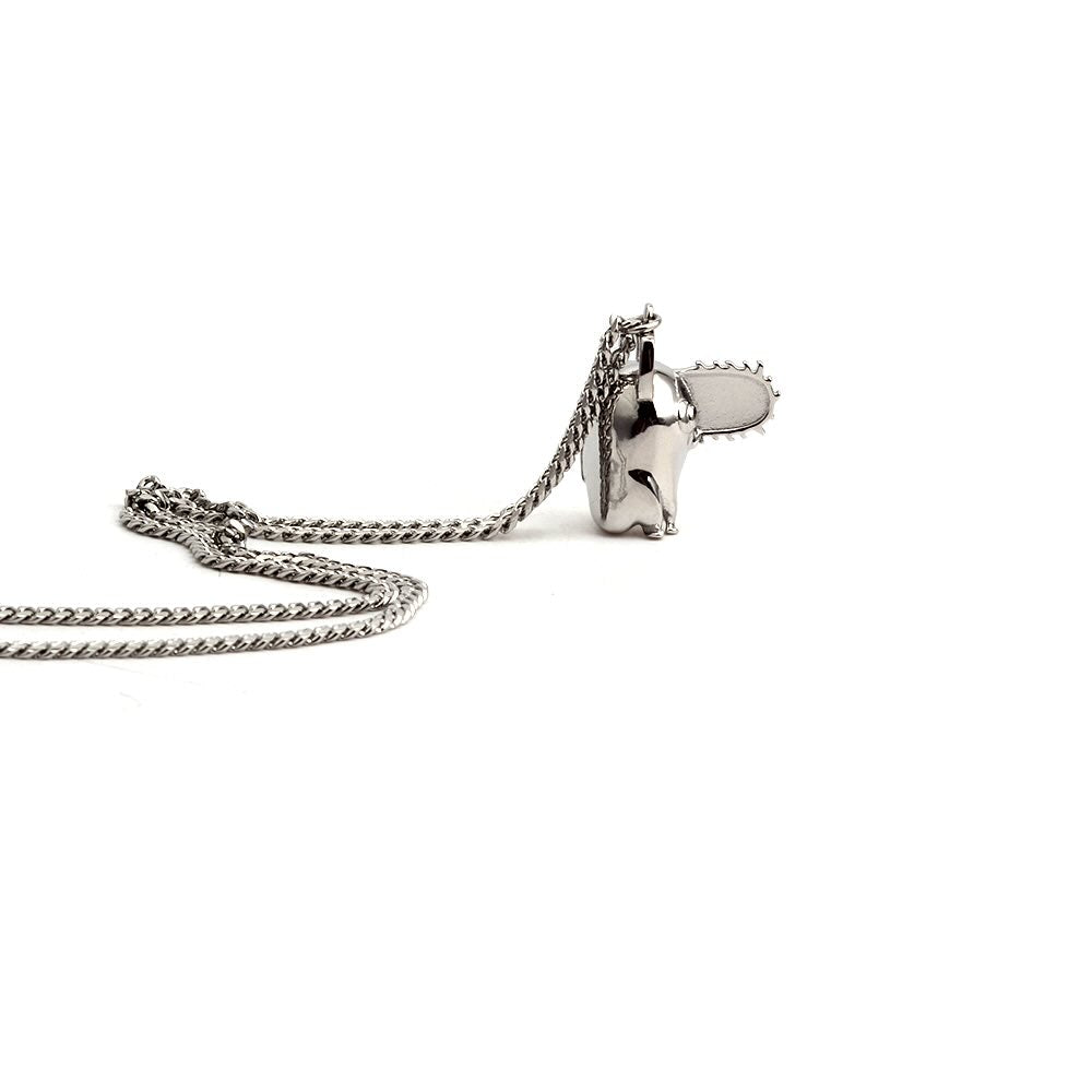 Chainsaw dawg necklace.