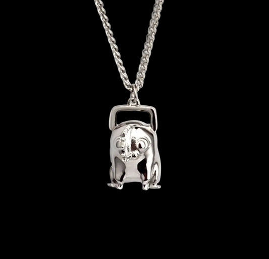 Chainsaw dawg necklace.